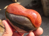 Polished Polychrome Jasper Hearts  x 6 From Madagascar