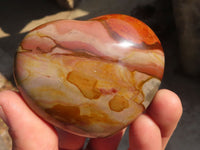 Polished Polychrome Jasper Hearts  x 6 From Madagascar