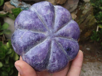 Polished Purple Lepidolite Pumpkin Carvings  x 4 From Zimbabwe - TopRock