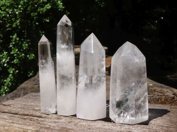 Natural Large Clear Quartz Points  x 4 From Madagascar - TopRock