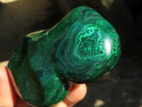 Polished Flower Banded Malachite Free Forms  x 6 From Congo - Toprock Gemstones and Minerals 