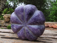 Polished Purple Lepidolite Pumpkin Carvings  x 4 From Zimbabwe - TopRock