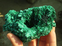 Natural Chatoyant Silky Malachite Specimens  x 3 From Kasompe, Congo