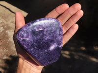 Polished Deep Purple Lepidolite Standing Free Forms  x 2 From Zimbabwe - Toprock Gemstones and Minerals 