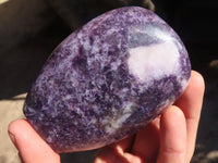 Polished Deep Purple Lepidolite Standing Free Forms  x 2 From Zimbabwe - Toprock Gemstones and Minerals 