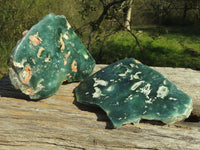 Polished Large Green Mtorolite Emerald Chrysoprase Plates  x 2 From Mutorashanga, Zimbabwe - TopRock