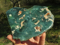 Polished Large Green Mtorolite Emerald Chrysoprase Plates  x 2 From Mutorashanga, Zimbabwe - TopRock