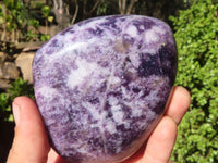 Polished Deep Purple Lepidolite Standing Free Forms  x 2 From Zimbabwe - Toprock Gemstones and Minerals 