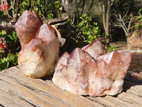 Natural Red Hematoid Quartz Specimens  x 2 From Karoi, Zimbabwe - Toprock Gemstones and Minerals 