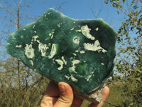 Polished Large Green Mtorolite Emerald Chrysoprase Plates  x 2 From Mutorashanga, Zimbabwe - TopRock