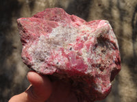 Natural Rough Red Rhodonite Specimens x 2 From Zimbabwe