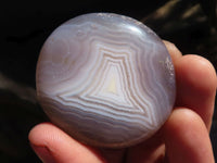 Polished Highly Selected Banded Agate Palm Stones  x 20 From Madagascar - Toprock Gemstones and Minerals 