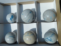 Polished Small Blue Spotted Spinel Spheres x 6 From Madagascar - TopRock