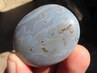 Polished Highly Selected Banded Agate Palm Stones  x 20 From Madagascar - Toprock Gemstones and Minerals 