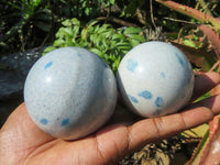 Polished Small Blue Spotted Spinel Spheres x 6 From Madagascar - TopRock