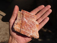 Natural New Sunset Orange Calcite Specimens  x 6 From Spitzkoppe, Namibia - Toprock Gemstones and Minerals 