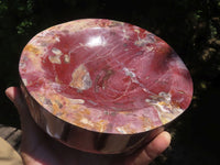 Polished Petrified Red Podocarpus Wood Dish  x 1 From Mahajanga, Madagascar - TopRock