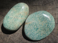 Polished Blue Amazonite Gallets  x 12 From Zimbabwe - TopRock