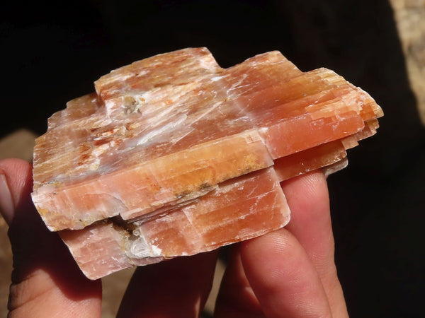 Natural New Sunset Orange Calcite Specimens  x 6 From Spitzkoppe, Namibia - Toprock Gemstones and Minerals 