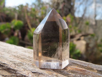 Polished Wispy Phantom Smokey Quartz Points x 20 From Madagascar