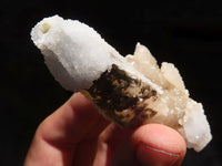 Natural Drusy Quartz Coated Calcite Crystals  x 12 From Alberts Mountain, Lesotho - Toprock Gemstones and Minerals 