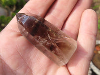 Polished Wispy Phantom Smokey Quartz Points x 20 From Madagascar