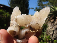 Natural Drusy Quartz Coated Calcite Crystals  x 12 From Alberts Mountain, Lesotho - Toprock Gemstones and Minerals 