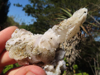 Natural Drusy Quartz Coated Calcite Crystals  x 12 From Alberts Mountain, Lesotho - Toprock Gemstones and Minerals 