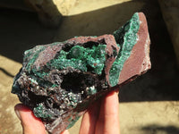 Natural Drusy Coated Malachite On Dolomite Specimen  x 1 From Likasi, Congo - Toprock Gemstones and Minerals 