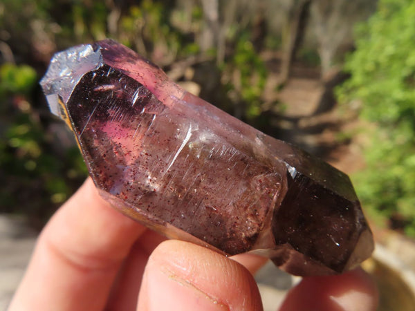 Natural Smokey Amethyst Crystals  x 7 From Chiredzi, Zimbabwe