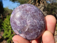 Polished Small Purple Lepidolite Palm Stones  x 20 From Ambatondrazaka, Madagascar - Toprock Gemstones and Minerals 