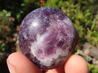 Polished Small Purple Lepidolite Palm Stones  x 20 From Ambatondrazaka, Madagascar - Toprock Gemstones and Minerals 