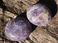 Polished Small Purple Lepidolite Palm Stones  x 20 From Ambatondrazaka, Madagascar - Toprock Gemstones and Minerals 