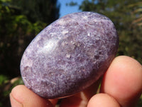 Polished Small Purple Lepidolite Palm Stones  x 20 From Ambatondrazaka, Madagascar - Toprock Gemstones and Minerals 