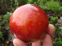 Polished Gorgeous Carnelian Agate Spheres  x 3 From Madagascar - Toprock Gemstones and Minerals 