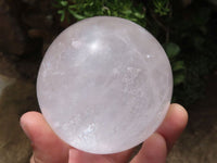 Polished Large Clear Quartz Crystal Balls  x 2 From Madagascar - TopRock