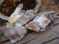 Natural Red Hematoid Quartz Clusters  x 3 From Karoi, Zimbabwe - TopRock