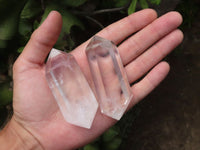 Polished Double Terminated Bright Clear Quartz Crystals  x 6 From Madagascar - TopRock