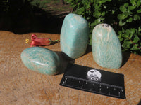 Polished High Quality Kobi Amazonite Free Forms x 12 From Zimbabwe - TopRock