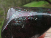 Polished Fluorescent Ruby Corundum In Chrome Verdite Free Forms x 5 From Zimbabwe - TopRock