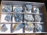 Natural New Sky Blue Calcite Specimens  x 12 From Spitzkoppe, Namibia - Toprock Gemstones and Minerals 