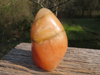 Polished Lovely Orange Twist Calcite Standing Free Form with Intrusive Exposures x 1 From Maevantanana, Madagascar - TopRock