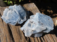 Natural New Sky Blue Calcite Specimens  x 12 From Spitzkoppe, Namibia - Toprock Gemstones and Minerals 