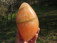 Polished Lovely Orange Twist Calcite Standing Free Form with Intrusive Exposures x 1 From Maevantanana, Madagascar - TopRock