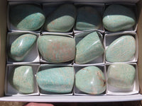 Polished High Quality Kobi Amazonite Free Forms x 12 From Zimbabwe - TopRock