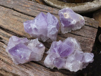 Natural Jacaranda Amethyst Clusters  x 4 From Zambia - Toprock Gemstones and Minerals 