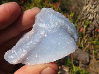 Natural Etched Blue Chalcedony Specimens  x 35 From Nsanje, Malawi