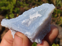 Natural Etched Blue Chalcedony Specimens  x 35 From Nsanje, Malawi