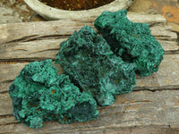 Natural Extra Large Silky Malachite Specimens  x 3 From Kasompe, Congo - TopRock