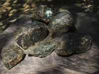 Natural Rough Labradorite Cobbed Specimens (Stone Sealed) x 6 From Tulear, Madagascar - TopRock